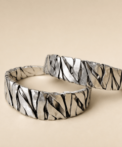 Bracelet demi jonc argent homme