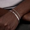Bracelet jonc argent homme