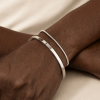 Bracelet jonc argent homme
