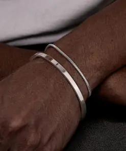 Bracelet jonc argent homme
