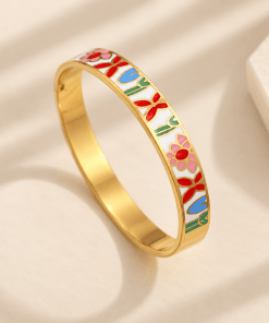 Bracelet jonc émaillé