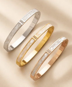 Bracelet jonc nacre