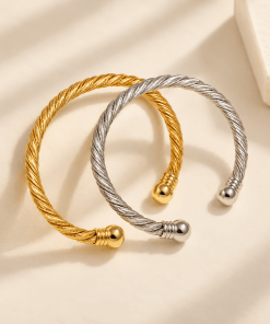 Bracelet jonc torsadé