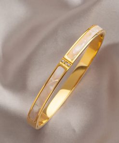 Bracelet jonc nacre