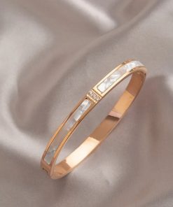 Bracelet jonc nacre