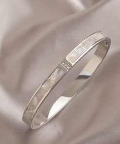 Bracelet jonc nacre