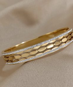 bracelet jonc strass