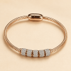 Bracelet jonc acier rose