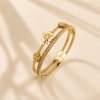 Bracelet jonc trèfle