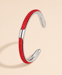 bracelet jonc rouge