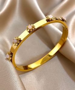 bracelet jonc rose