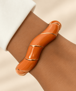 Bracelet jonc orange