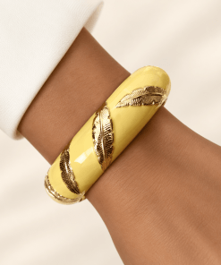 Bracelet jonc plume