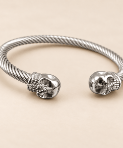 Bracelet jonc tete de mort