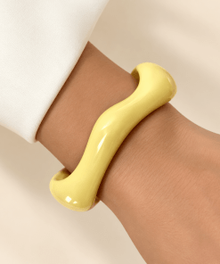 Bracelet jonc jaune